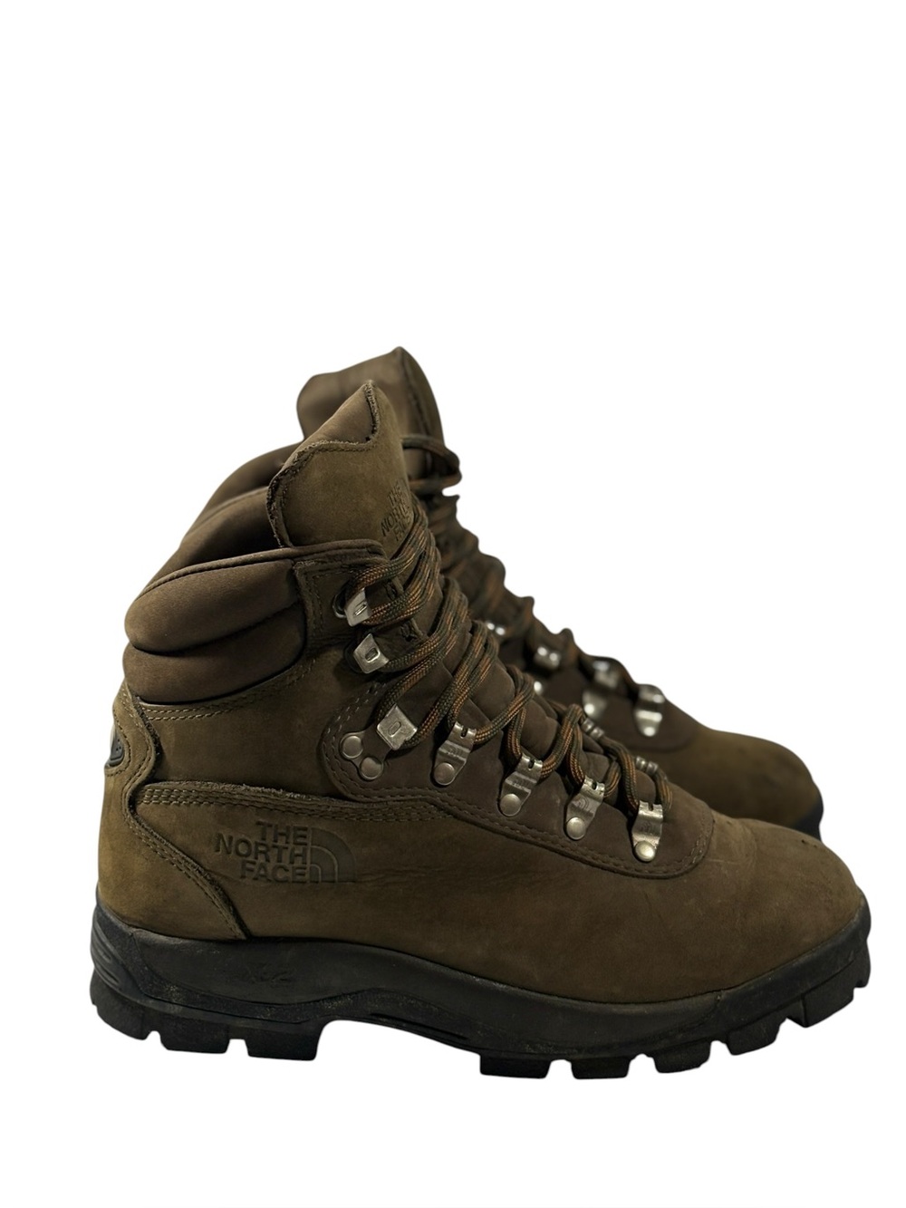 The North Face Brown Leather Women’s Hiking Boots  6.5 Camping Retro Heavy Duty